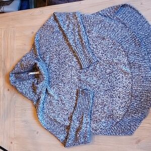 Leo and Nicole Poncho Sweater